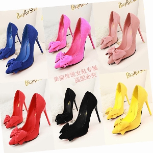Дамски стилни обувки с панделка в различни цветове