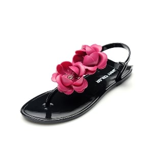 Дамски цветни сандали с цветя-10 модела