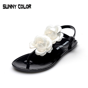 Дамски цветни сандали с цветя-10 модела