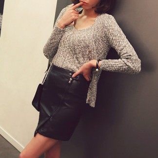 δερμάτινη φούστα της Γυναίκας