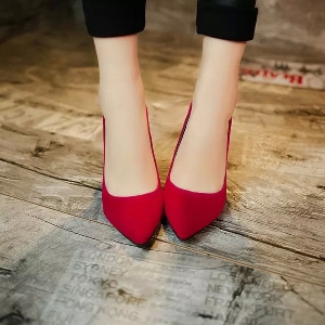 Дамски елегантни обувки в 4 цвята розов черен червен и син