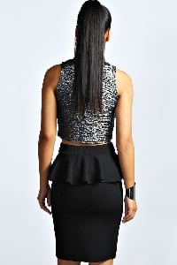 Пола LUCY BLACK PEPLUM 