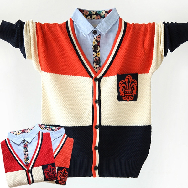 Стилна детска жилетка с риза за момчета - 3 модела 
