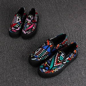 Γυναικεία  παπούτσια με σχέδια espadrili μαύρο ενδιάμεση σόλα