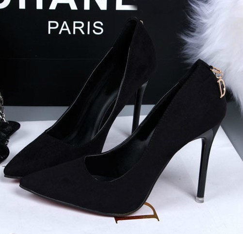 Γυναικεία επίσήμα παπούτσια με τακούνι και με αγκράφα πάνω από 10 cm 