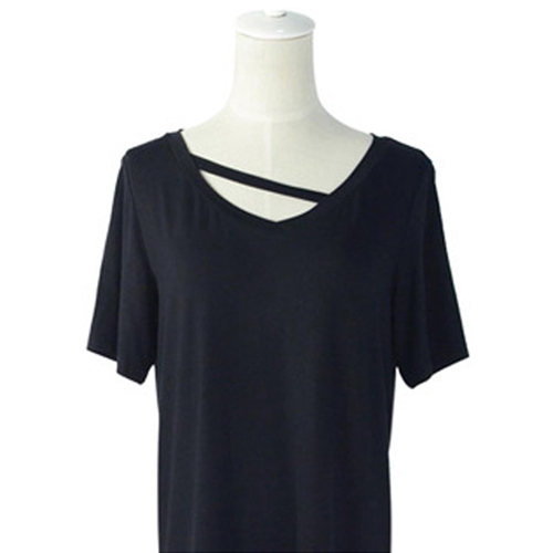 Γυναικεία t-shirt άσπρο μαύρο και γκρι