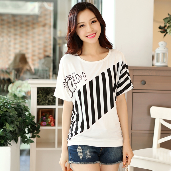 Γυναικείο κομψό T-shirt σε δύο χρώματα