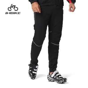 Ανδρικά παντελόνια για το  φθινόπωρο και το χειμώνα για ποδηλασία σε μαύρο χρώμα
