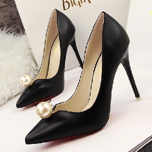 Дамски перлени официални обувки в четири цвята - бял черен сив червен