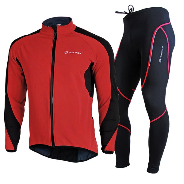 Спортен мъжки комплект от 2 части за велосипедисти - син,зелен и червен цвят