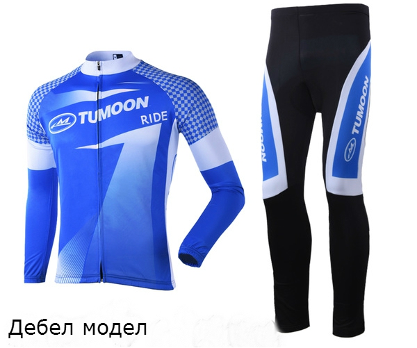 Ανδρικό αθλητικό σετ 2 θέσεων για ποδηλασία - αναπνεύσιμο και παχύ μοντέλο σε διάφορα χρώματα