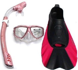 Комплект за плуване и гмуркане - плавници и шнорхел с очила