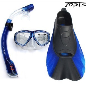 Комплект за плуване и гмуркане - плавници и шнорхел с очила