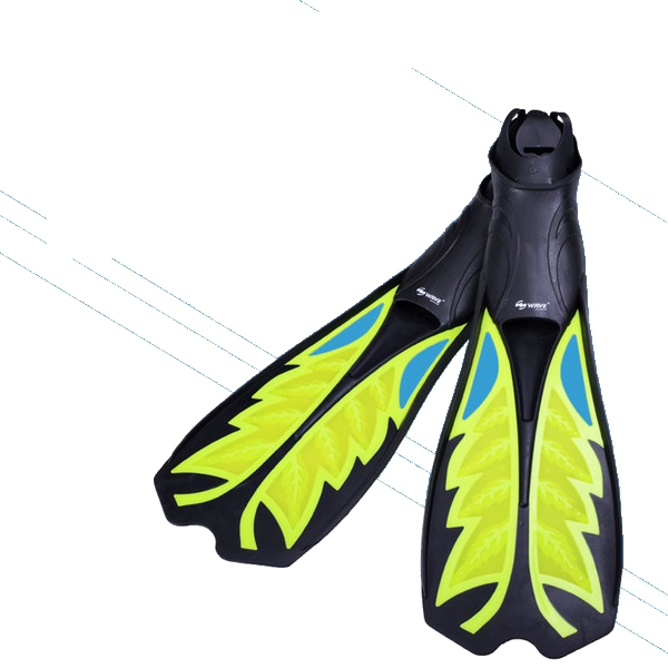 Μακρά βατραχοπέδιλα  για κολύμβηση και καταδύσεις σε τέσσερα χρώματα