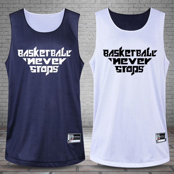 Тениска без ръкави за баскетбол с две лица-различни цветове