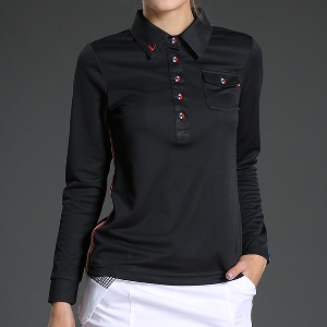 Дамска блуза за голф: Жълта, Черна, Розова