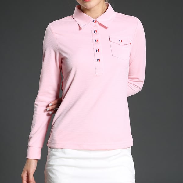 Дамска блуза за голф: Жълта, Черна, Розова