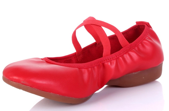 Παπούτσια Χορού σε  μαύρο, κόκκινο, κυκλάμινο χρώμα