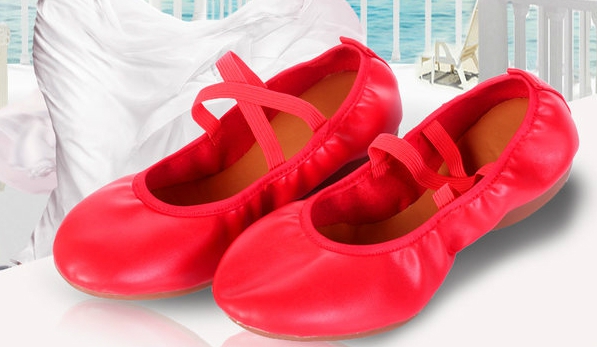 Παπούτσια Χορού σε  μαύρο, κόκκινο, κυκλάμινο χρώμα