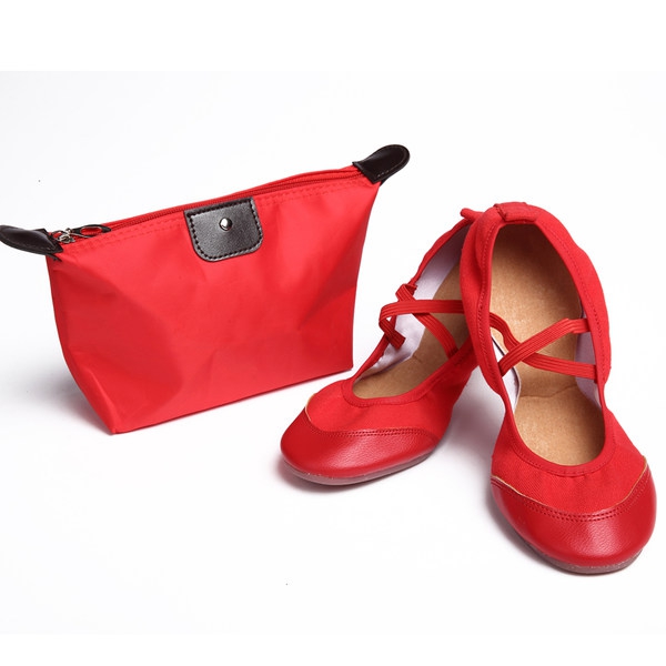 Παπούτσια Χορού σε  μαύρο, κόκκινο, κυκλάμινο χρώμα