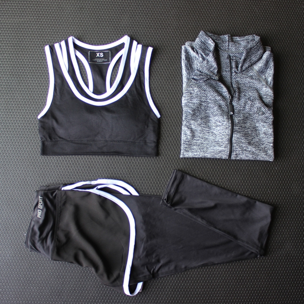 Спортен комплект за тренировка в 3 части