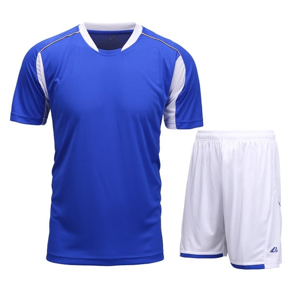 Мъжки комплект за футбол - тениска с къс и дълъг ръкав с къси панталони - червен, син, зелен, бял