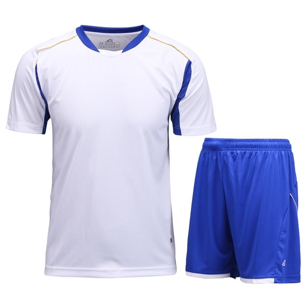 Мъжки комплект за футбол - тениска с къс и дълъг ръкав с къси панталони - червен, син, зелен, бял