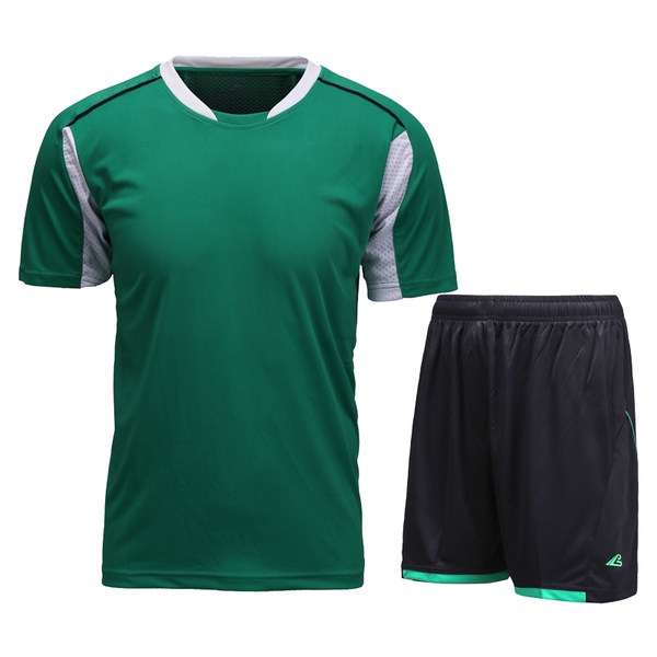 Мъжки комплект за футбол - тениска с къс и дълъг ръкав с къси панталони - червен, син, зелен, бял