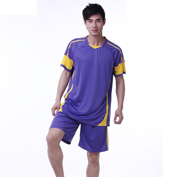 Тренировъчни футболни екипи с къс ръкав и къси панталони за мъже - червени, сини, жълти, черни