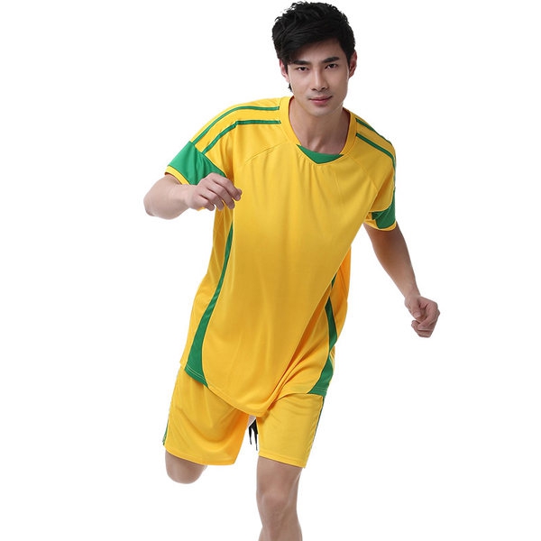 Тренировъчни футболни екипи с къс ръкав и къси панталони за мъже - червени, сини, жълти, черни