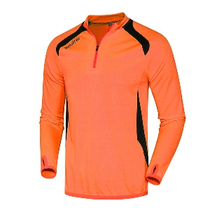 Футболна тениска за мъже и жени с дълъг ръкав - пролетни и есенни - черни, оранжеви, зелени - топ модели
