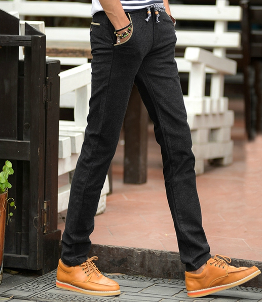 casual παντελόνι άνδρες άνοιξη με ελαστική μέση - 2 μοντέλα