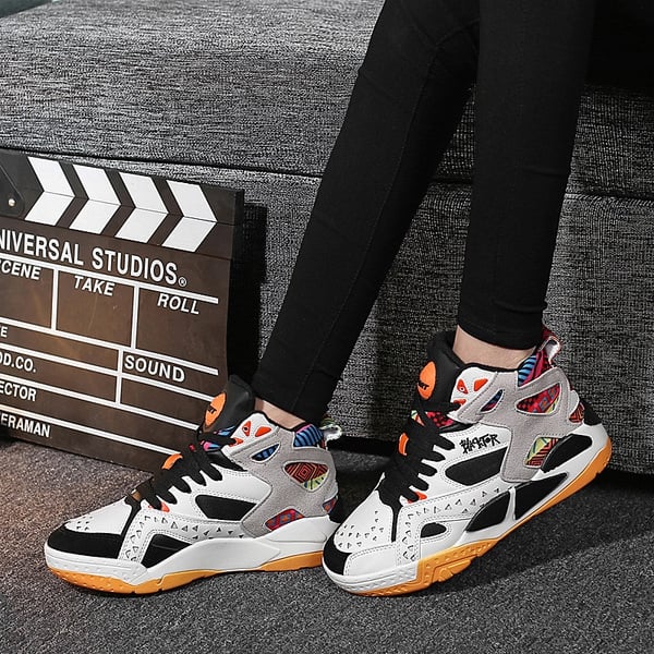 Дамски пролетни спортни обувки - маратонки подходящи за баскетбол - два модела в черно и бяло