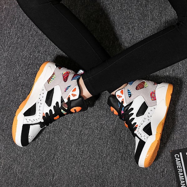 Дамски пролетни спортни обувки - маратонки подходящи за баскетбол - два модела в черно и бяло