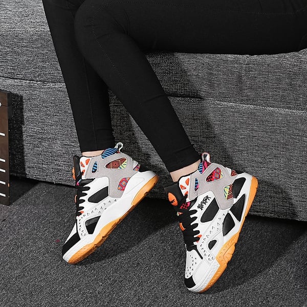 Дамски пролетни спортни обувки - маратонки подходящи за баскетбол - два модела в черно и бяло