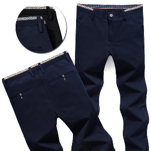 Ежедневни черни и сини мъжки панталони 