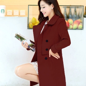 Γυναικείο παλτό λεπτό μακρύ  για την άνοιξη και το φθινόπωρο  σε τρεις  top model