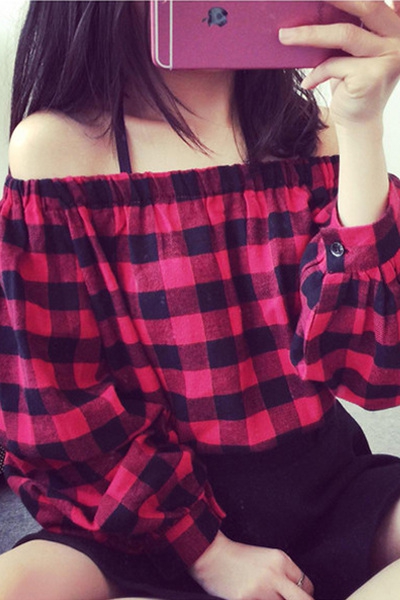 Γυναικείο καρό πουκάμισο - για ένα κόμμα ή καθημερινών