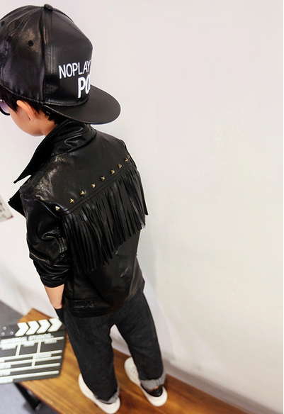 Παιδικό ανοιξιάτικο μποφάν  σε μαύρο χρώμα