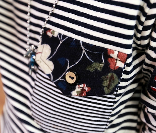 Παιδικό  ανοιξηάτικο ριγέ T-shirt σε δύο σχέδια