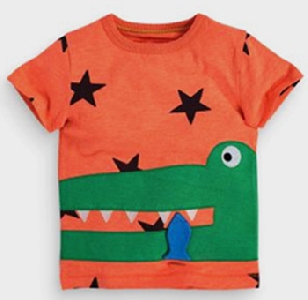 Детски летни тениски с къс ръкав за момченца и момиченца и топ модели с динозавър, коте, прасчо, слонче