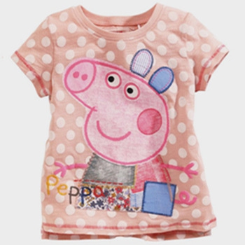 Детски летни тениски с къс ръкав за момченца и момиченца и топ модели с динозавър, коте, прасчо, слонче