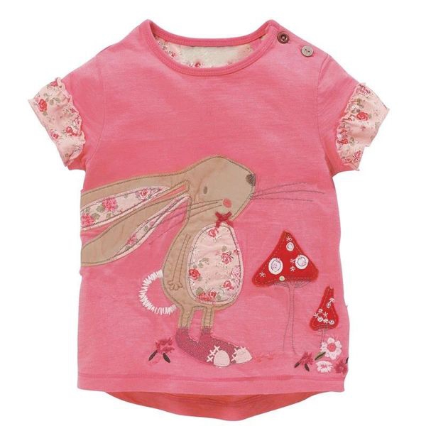 Детски летни тениски с къс ръкав за момченца и момиченца и топ модели с динозавър, коте, прасчо, слонче