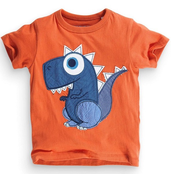 Детски летни тениски с къс ръкав за момченца и момиченца и топ модели с динозавър, коте, прасчо, слонче