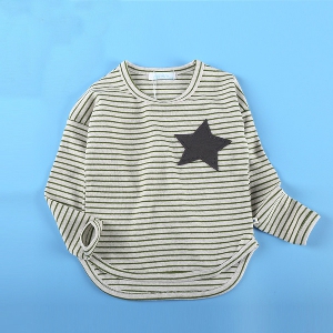 Παιδική βαμβακερή μπλούζα με  μακρύ μανίκι - τρία μοντέλα