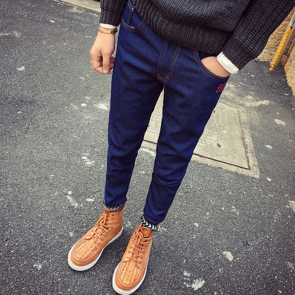 Μαύρο και μπλε ανδρών τζιν Άνοιξη