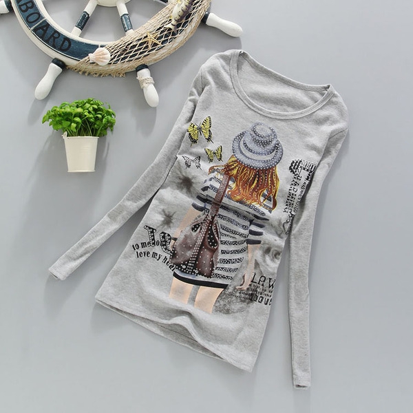 Пролетна дамска блуза с ластична материя в различни цветове