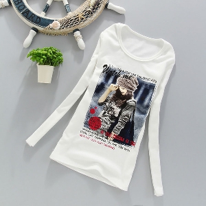  Ανοιξιάτικη  γυναικεία  μπλούζα με ελαστικό ύφασμα σε διάφορα χρώματα,