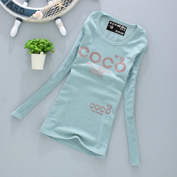 Пролетна дамска блуза с ластична материя в различни цветове