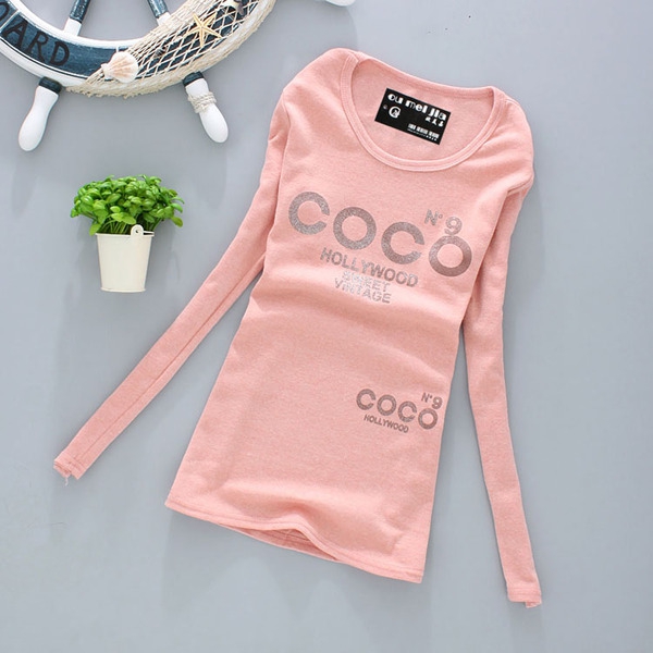 Пролетна дамска блуза с ластична материя в различни цветове